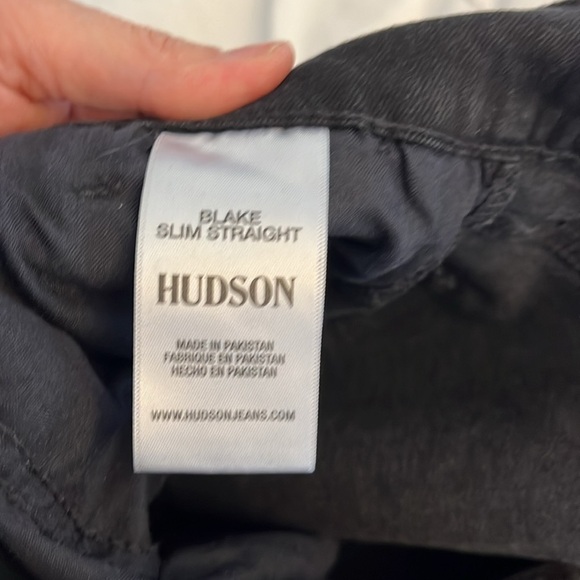 Hudson Blake Slim Straight Black Jeans size 30, 32L - Picture 11 of 16